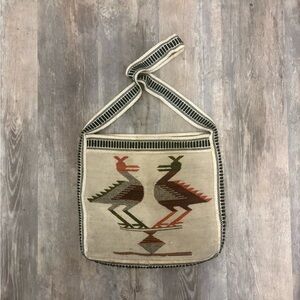 Vintage 100% Wool Handmade in Ecuador Crossbody Bag